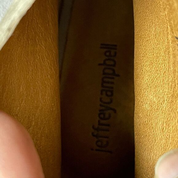 Jeffrey Campbell Cora tan suede lace up open toe heels, size 9‎ - Picture 4 of 10